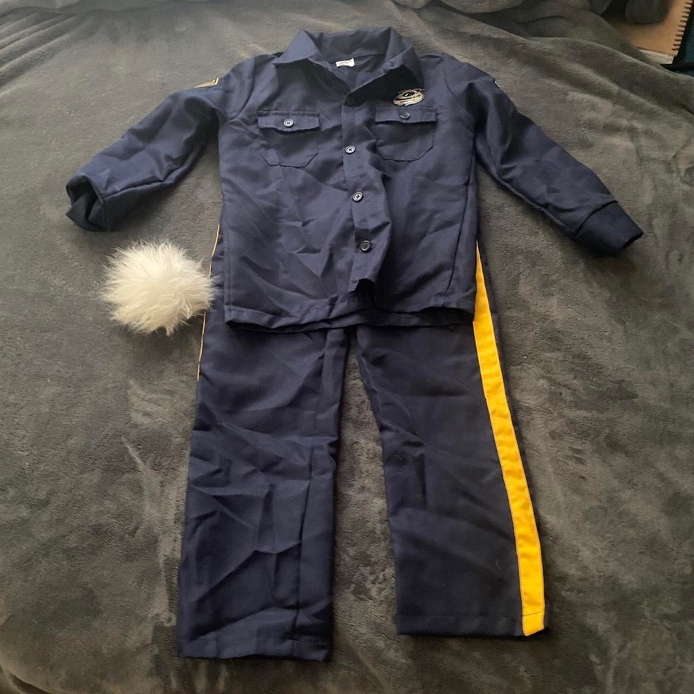 Kids size L police officer halloween costume
